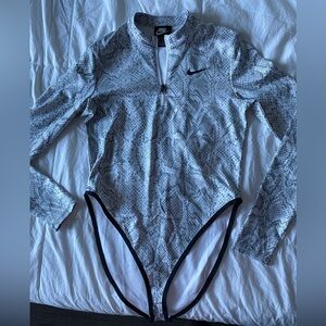 NWOT Nike Snake Print Long Sleeve Bodysuit, size M